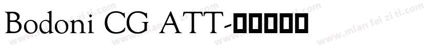 Bodoni CG ATT字体转换